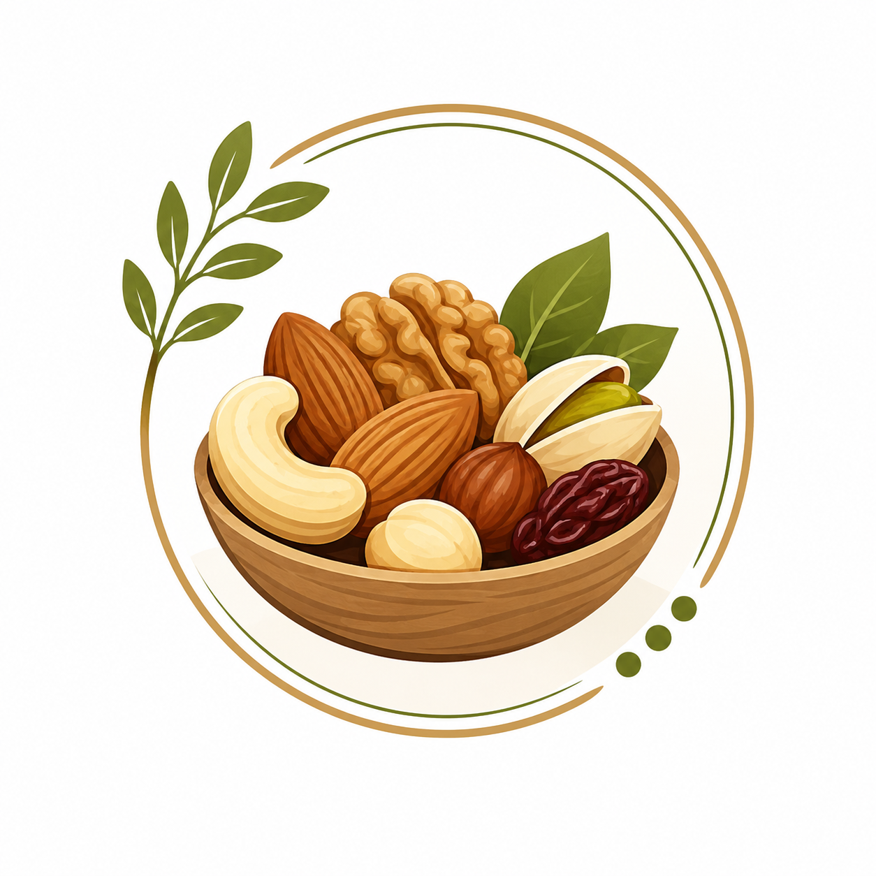 Premium dry fruits category icon